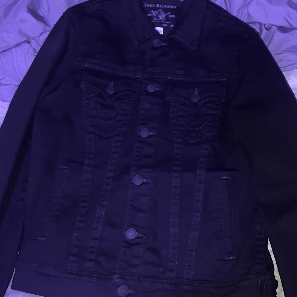 Brand New Black True Religion Jean Jacket